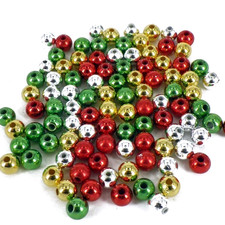 4mm Christmas Red Green Gold