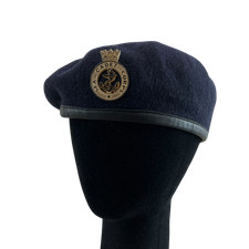 British Royal Navy Beret w Cap Badge Blue Wool Sea Cadet Corps Small 55cm