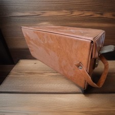 8 Track Cartridge Tape carrier / storage box in tan vinyl