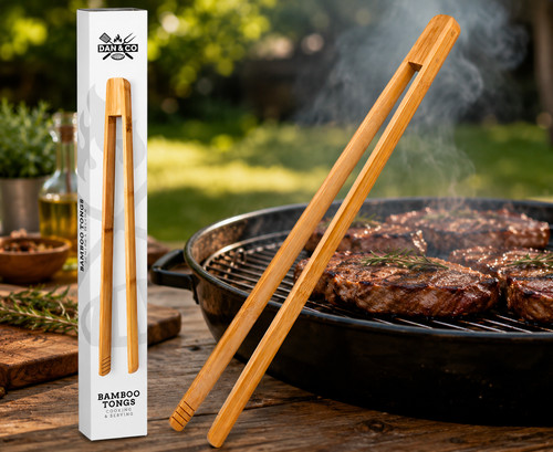 45cm bamboo wooden - tongs, –