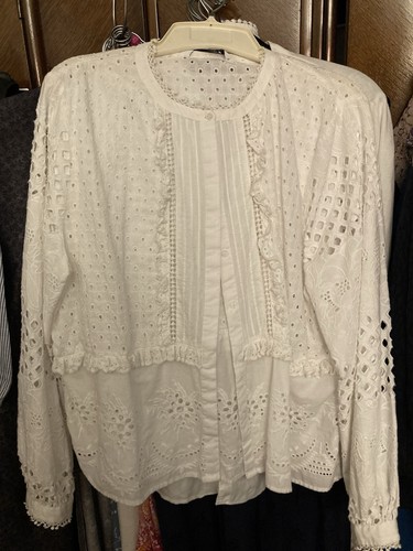 Zara white eyelet - white, broderie