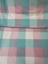 Laura Ashley Mitford Check Curtains Pair 54”W x 71”L Beautiful Cotton Fabric VGC