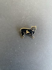 Vintage Black Manx Cat Enamel