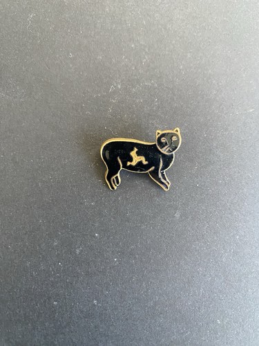 Vintage black manx - vintage, enamel