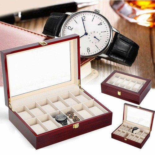 Grids wooden watch display - grids,