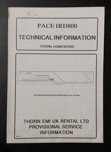 Thorn homeserve pace ird800 - homeserve,