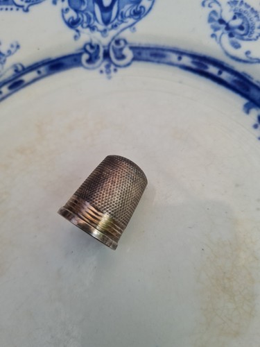 Antique serling silver - serling, thimble