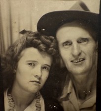 Vtg Photo Booth Photo Serious