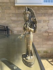 Antique Brass Hindu Goddess Meenaskshi Amman Wife of Shiva