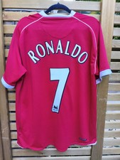 Manchester United Home 2007/08 Football Shirt Size M Ronaldo #7 Nike
