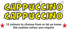 2 x Cappuccino Stickers decals