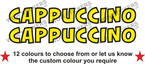 Cappuccino stickers decals - x,