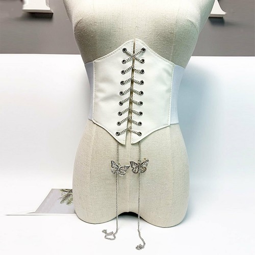 Chain tied waistband punk rave - chain,