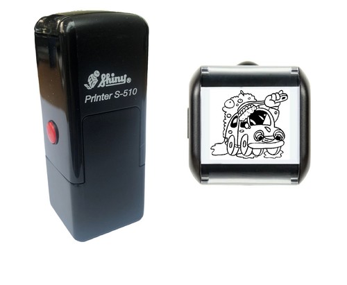 Loyalty card rubber stamp car - card,