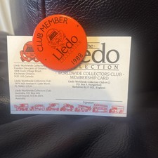 Club Member The Lledo Collection 1988 Membership Card & Badge