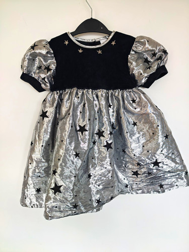 Bhs girls black silver star - black, &