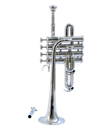 Silver piccolo trumpet - silver,