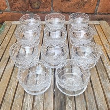 Vintage WEBB CORBETT Crystal Footed Sundae/Dessert dishes X11