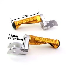 FOR TRIUMPH SPRINT ST/RS 01-04 03 02 GOLD MPRO 25MM LOWER FRONT FOOT PEGS