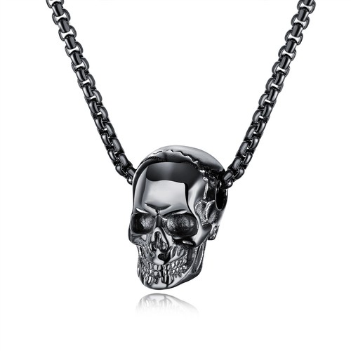 Black silver gold skull - silver,