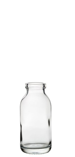 Clear glass mini milk bottle - glass,