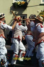Photo 6x4 Morrismen at Thaxted Morris dancers perform outside the Swan Ho c2006