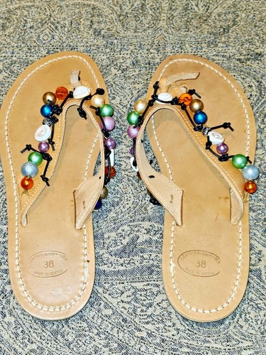 Beaded leather artisanal - beaded,