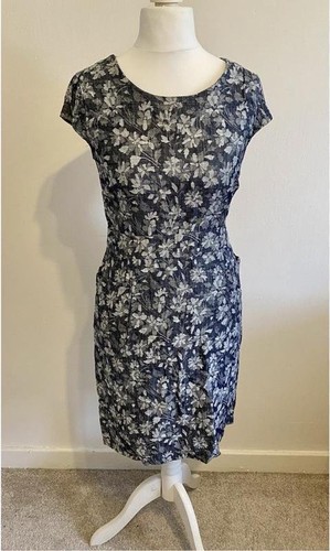 Women monsoon dress navy linen - women,