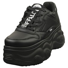 Buffalo Blader One Vegan Womens Platform Trainers in Black