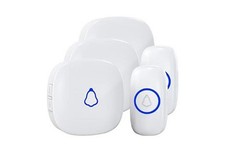 SECRUI Wireless Doorbell, 3 Plug in Receiver 2 Bell Push Waterproof Battery