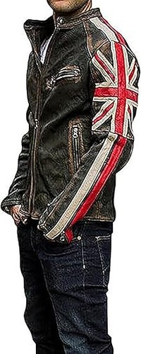Men distressed motorcycle - distressed,