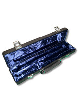 *BARGAIN* Deluxe Hard Shell Flute Carry Case silver plastic durable felt UK