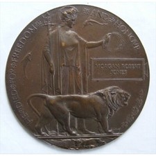 WW1 Death Penny Plaque MORGAN