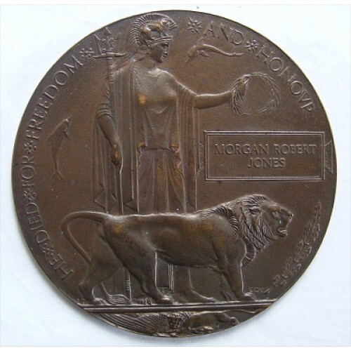 Ww1 death penny plaque morgan - ww1,