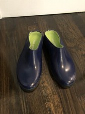 New Ralph Lauren Polo Sport Rain Boots Gardening Shoe Size 8 Navy Blue Clog