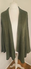 Zara Knit Women's Khaki Green Relaxed Open Cardigan Size M (Oversized)