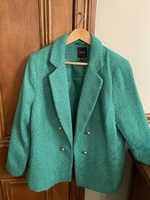 Green Boucle Blazer 18