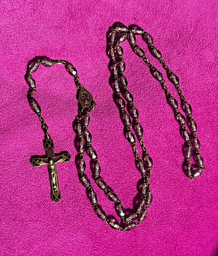 Christian rosary beads purple - christian,