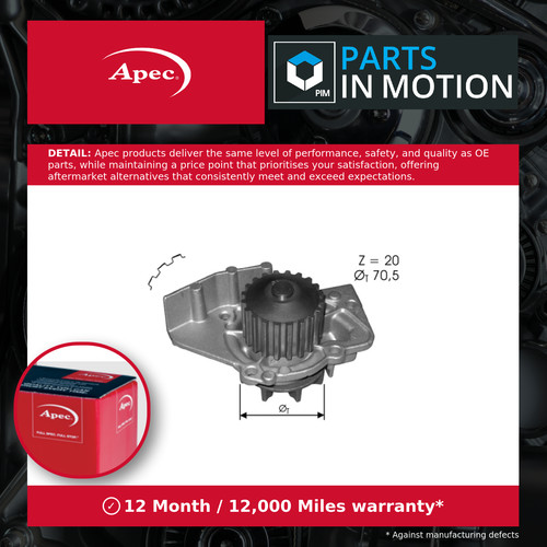 Water pump fits - fits, citroen