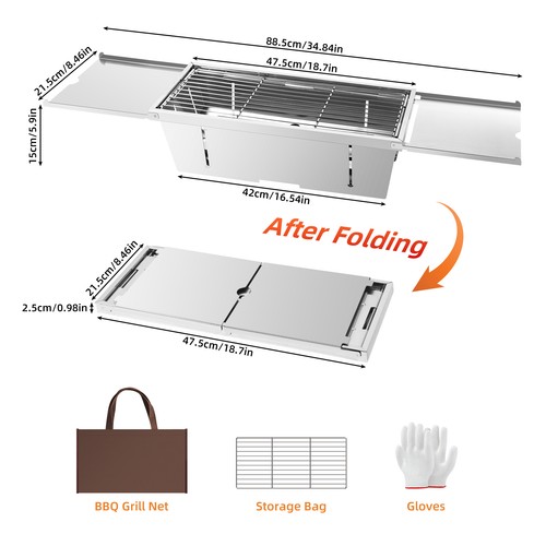 Folding bbq grill - folding,
