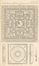 Roman mosaic Pavement found at Estavayer-le-Lac, Switzerland. Vallon 1817