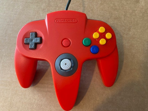 N64 official red controller - red,