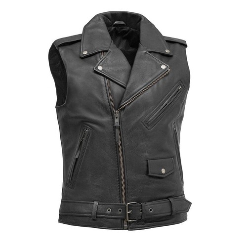 Men leather notched collar - men's,