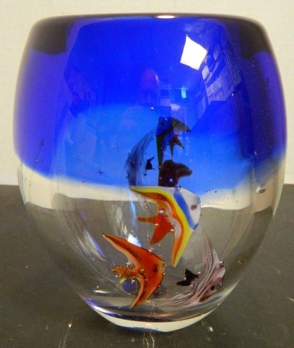 Vintage murano cobalt clear - vintage, &