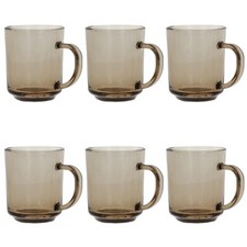 Glass mugs smoke mug brown - glass,