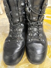 German Army Black Leather Para Paratrooper Combat Boots Size 295/10.5 UK #543