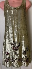 Designer Gold Sequin Dress