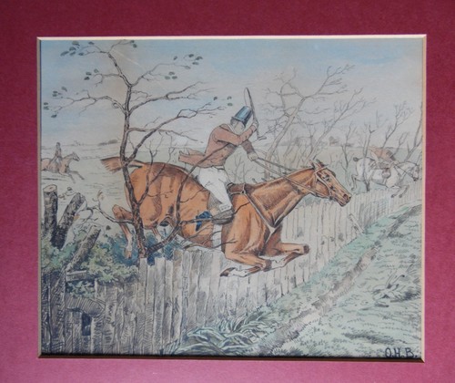 Huntsman riding leaping - huntsman, a