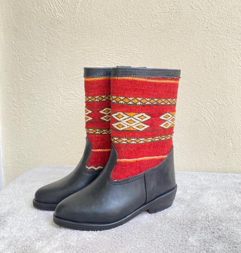 Genuine leather cowboy boots - leather,