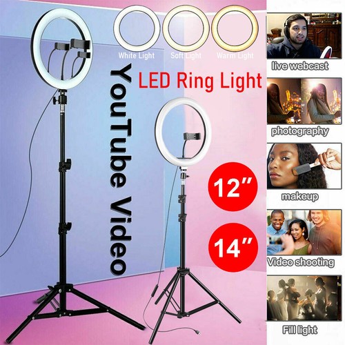 Led ring light w stand - 12/14",